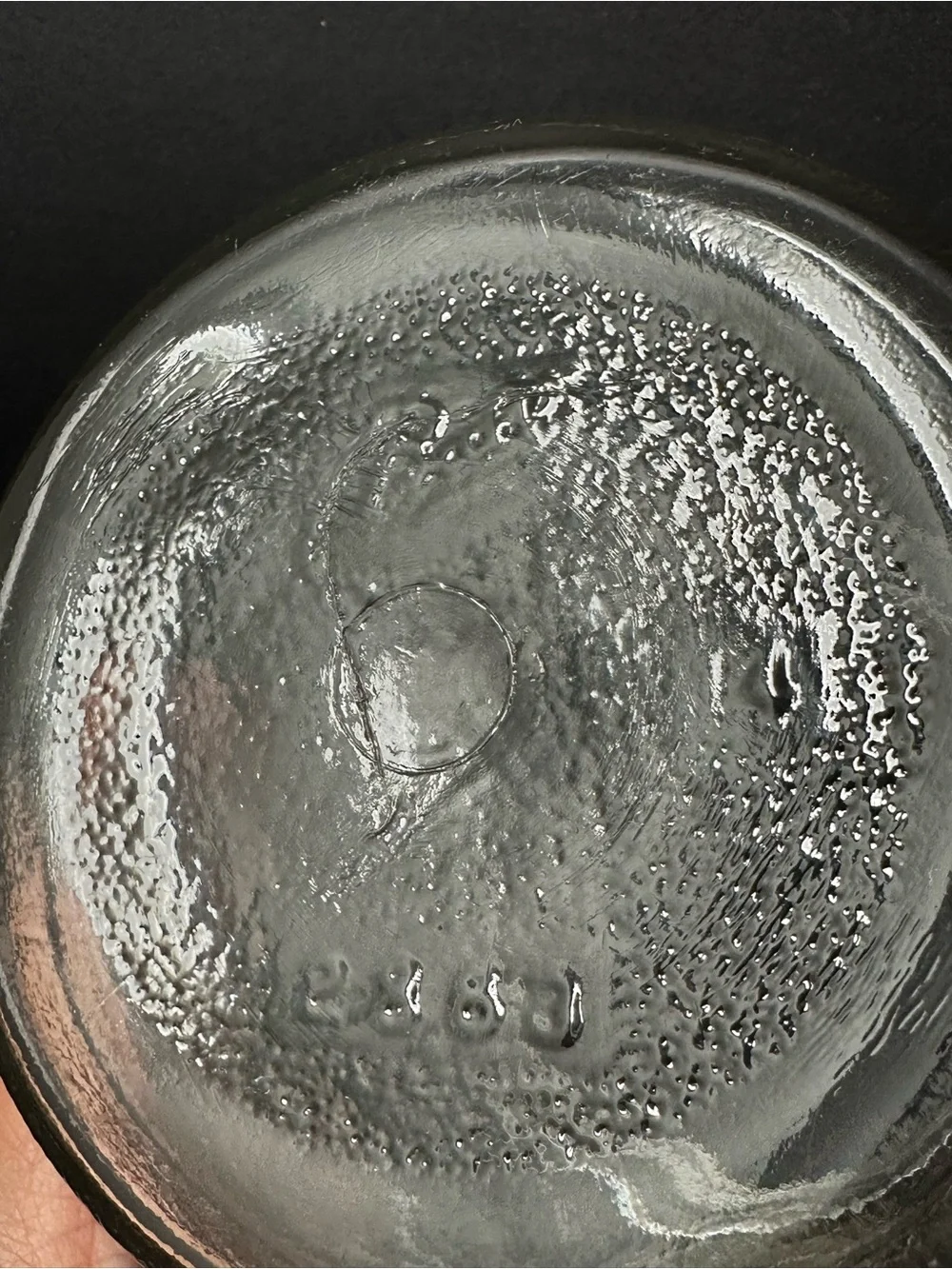 Vintage Ball Jar Textured Clear Glass Barrel with‎ Tin Lid Embossed 2863 A1